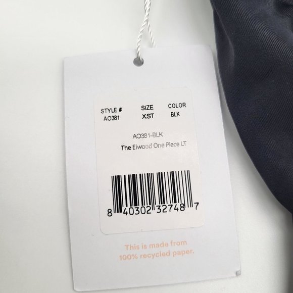 Andie Swimsuit Womens SZ XS Tall Black One Piece NWT Criss Cross Tie Back - Picture 4 of 5